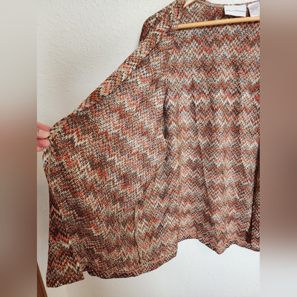 Alfred Dunner Women's Waffle Knit Sweater/Cardigan - Picture 3 of 5